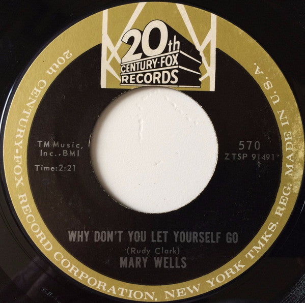 Mary Wells : Never, Never Leave Me / Why Don't You Let Yourself Go (7", Single, Mono, Styrene)