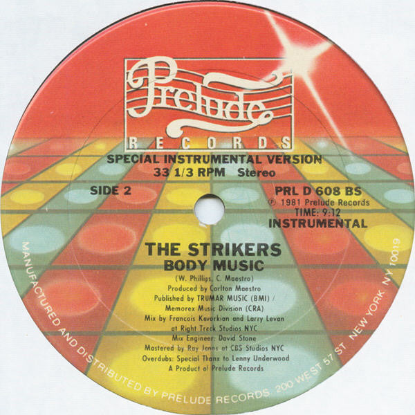 The Strikers : Body Music (12")