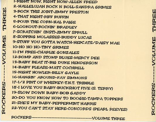 Various : Rockers Volume Three (CDr, Comp)
