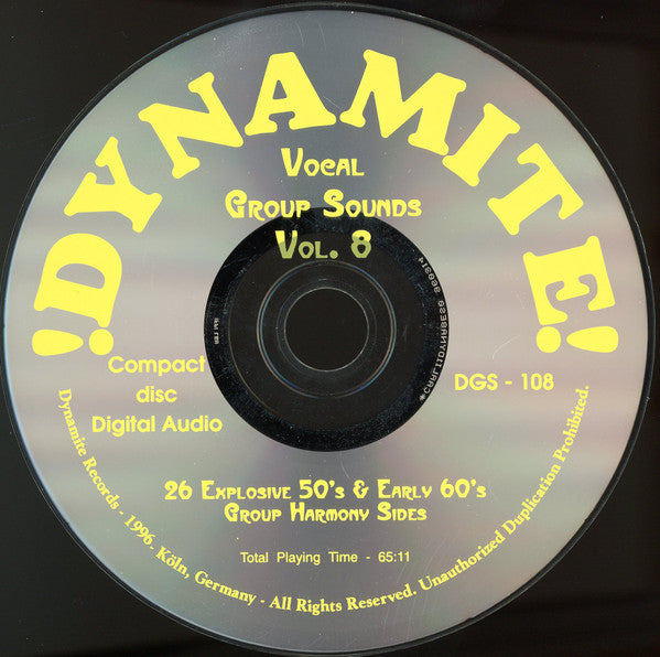 Various : Dynamite Vocal Group Sounds Vol. 8 : 26 Explosive Group Harmony Sides! (CD, Comp)