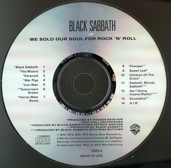 Black Sabbath : We Sold Our Soul For Rock 'N' Roll (CD, Comp, RE)