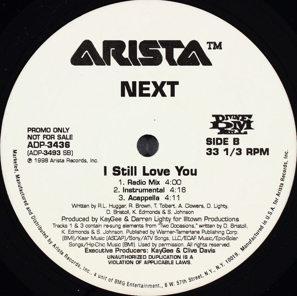 Next (2) : I Still Love You (12", Promo)