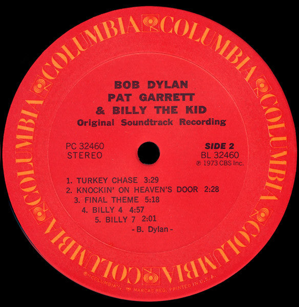Bob Dylan : Pat Garrett & Billy The Kid (Original Soundtrack Recording) (LP, Album, RE)
