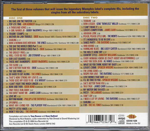 Various : The Complete Goldwax Singles Volume 1 1962-1966 (2xCD, Comp, RM)