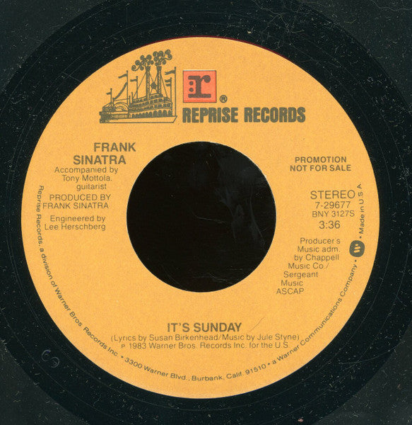 Frank Sinatra : Here's To The Band (7", Single, Promo)