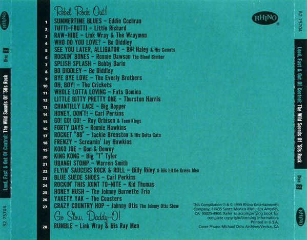 Various : Loud, Fast & Out Of Control (The Wild Sounds Of '50s Rock) (4xCD, Comp, RM + Box)