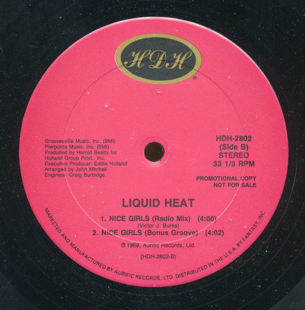 Liquid Heat : Nice Girls (12", Promo)