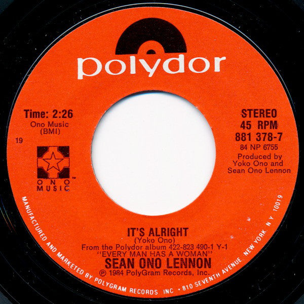 John Lennon : Every Man Has A Woman Who Loves Him (7", Styrene, 19 )