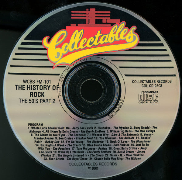 Various : WCBS-FM-101 The History Of Rock The 50's Part 2 (CD, Comp)