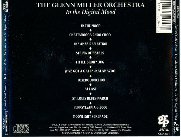 The Glenn Miller Orchestra : In The Digital Mood (CD, Album, RE, UNI)
