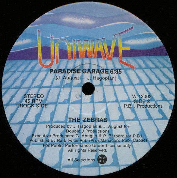The Zebras : Paradise Garage (12")