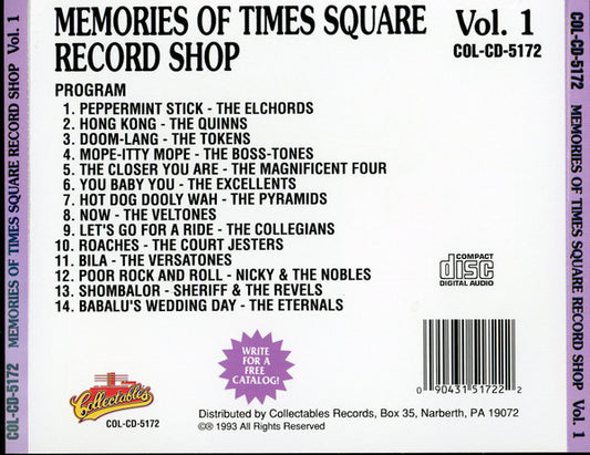 Various : Memories Of Times Square Record Shop Vol. 1 (CD, Comp)