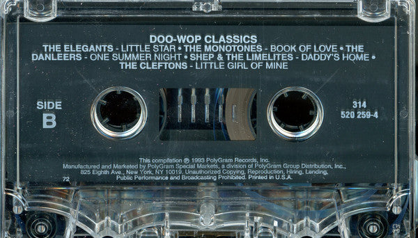 Various : Doo Wop Classics (Cass, Comp, 72)
