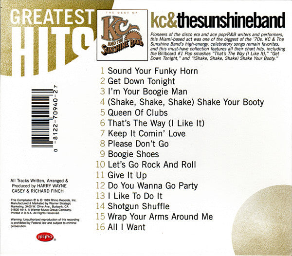 KC & The Sunshine Band : The Best Of KC And The Sunshine Band (CD, Comp, RE, O-C)