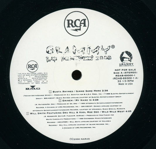 Various : Grammy Rap Nominees 2000 (2xLP, Comp, Promo)