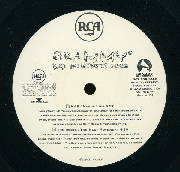 Various : Grammy Rap Nominees 2000 (2xLP, Comp, Promo)