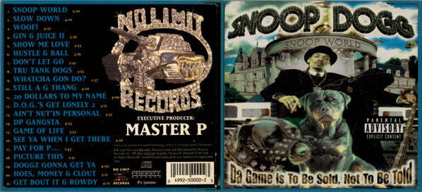 Snoop Dogg : Da Game Is To Be Sold, Not To Be Told (CD, Album, Q P)