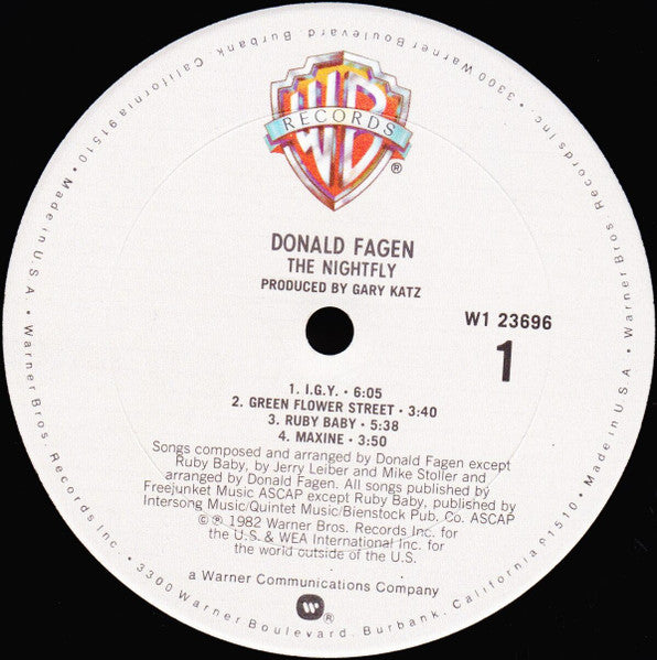 Donald Fagen : The Nightfly (LP, Album, Club, Pit)