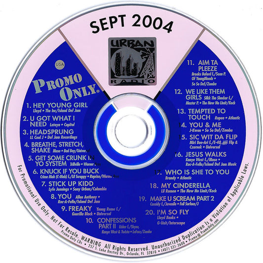 Various : Promo Only Urban Radio: September 2004 (CD, Comp, Promo)