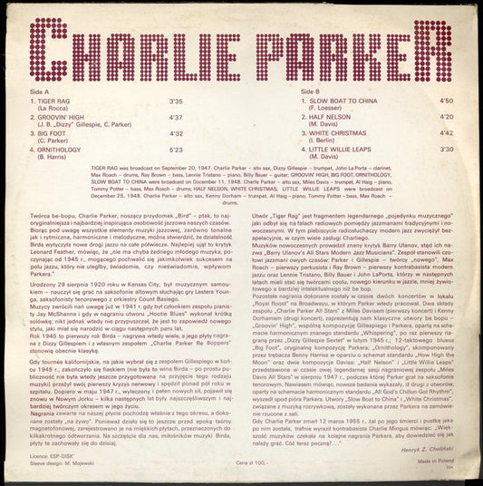 Charlie Parker : Live Performances (LP, RE)