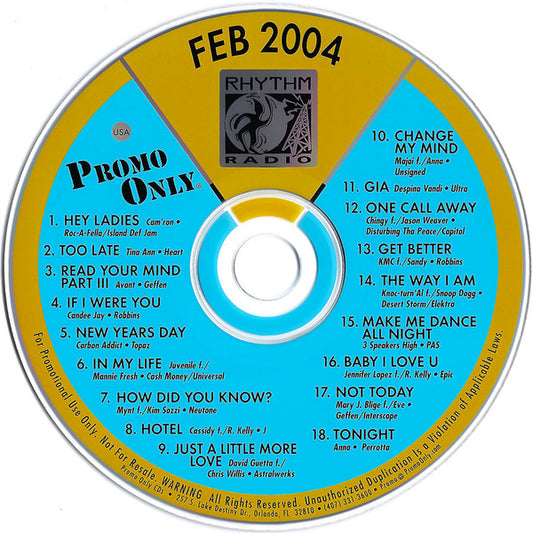 Various : Promo Only Rhythm Radio: February 2004 (CD, Comp, Promo)