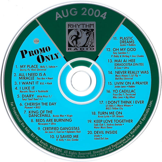 Various : Promo Only Rhythm Radio: August 2004 (CD, Comp, Promo)