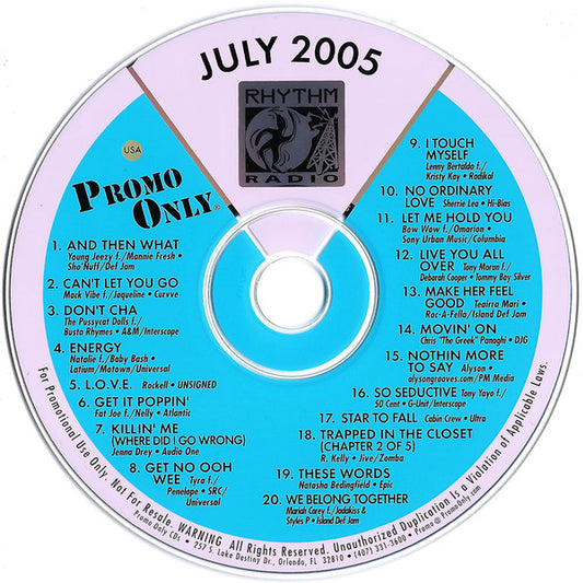 Various : Promo Only Rhythm Radio: July 2005 (CD, Comp, Promo)
