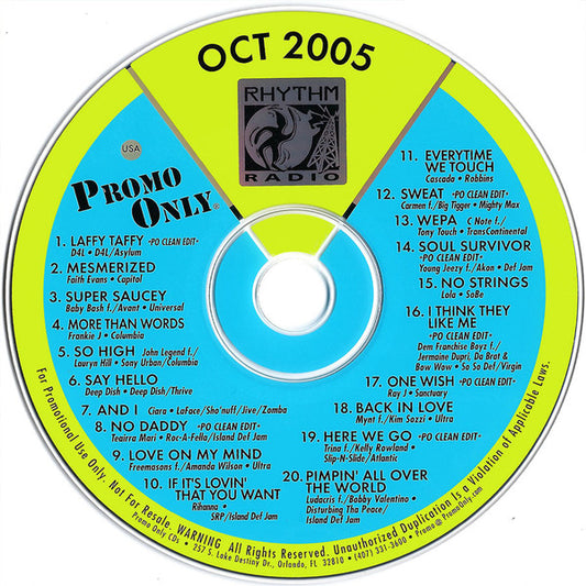 Various : Promo Only Rhythm Radio: October 2005 (CD, Comp, Promo)