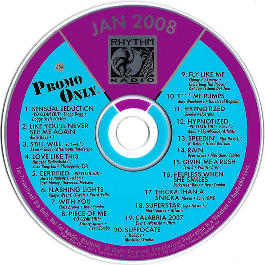 Various : Promo Only Rhythm Radio: January 08 (CD, Comp, Promo)