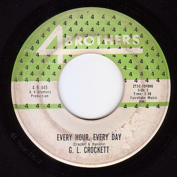 G.L. Crockett : It's A Man Down There / Every Hour, Every Day (7", Single, Mono)