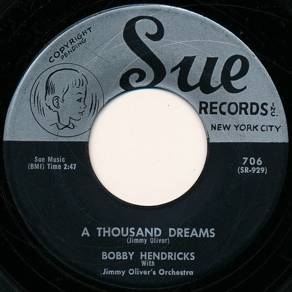 Bobby Hendricks With Jimmy Oliver's Orchestra : Itchy Twitchy Feeling / A Thousand Dreams (7", Single)