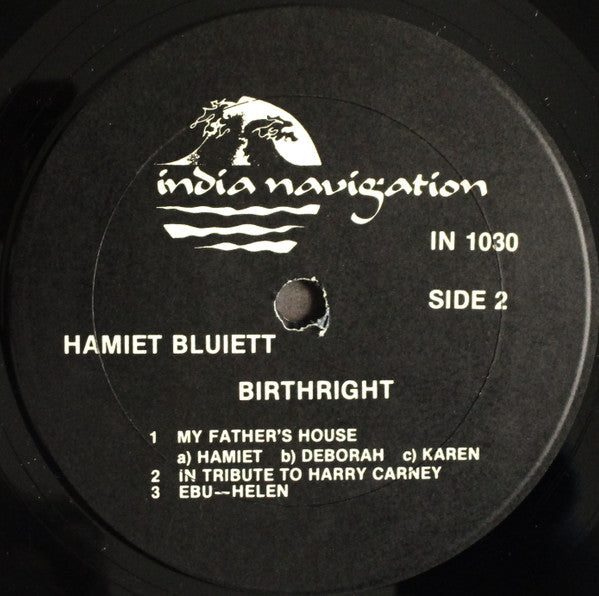 Hamiet Bluiett : Birthright (A Solo Blues Concert) (LP, Album)