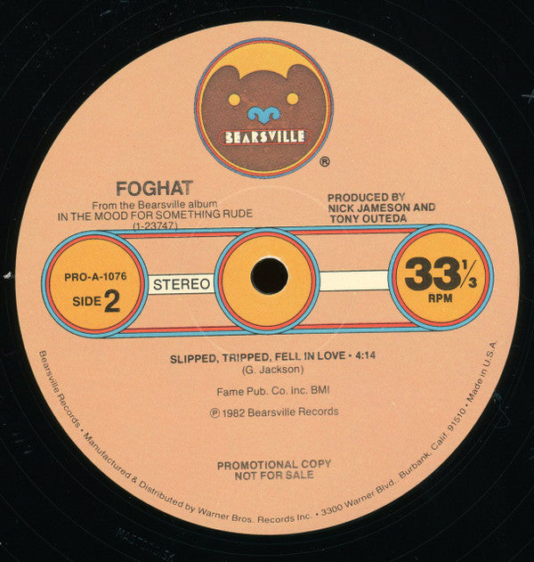 Foghat : Slipped, Tripped, Fell In Love (12", Promo)
