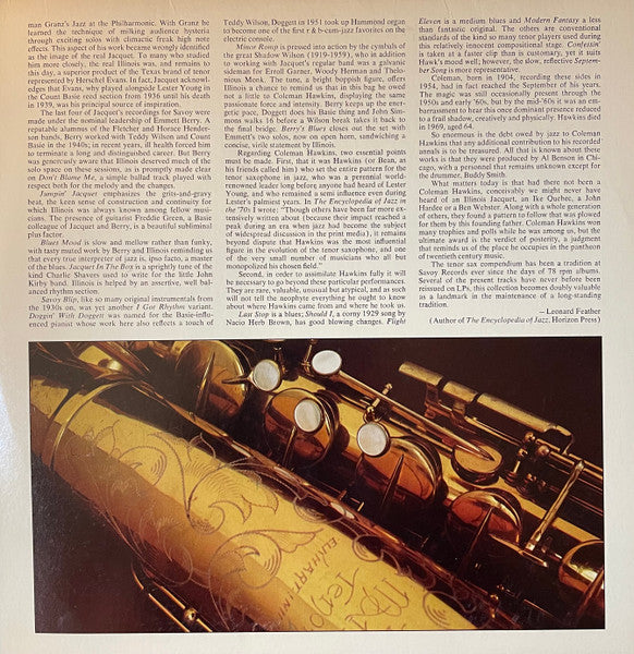 Coleman Hawkins, Ben Webster, Illinois Jacquet, Ike Quebec, John Hardee : The Tenor Sax Album (2xLP, Comp, Club, CRC)