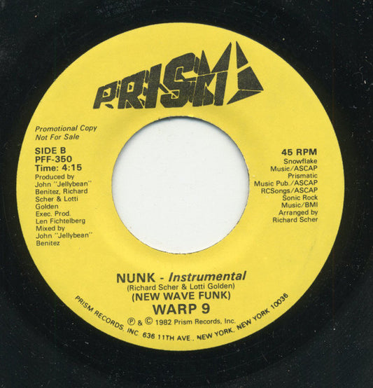 Warp 9 : Nunk (7", Promo)