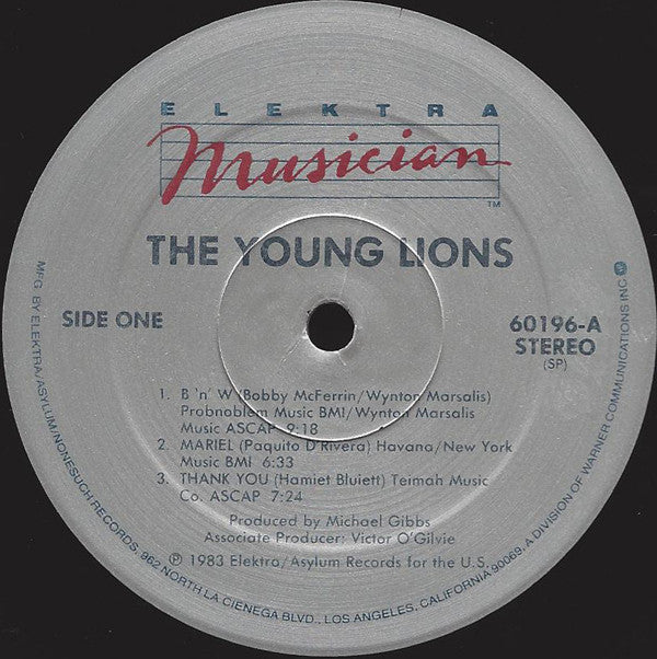 Various : The Young Lions - A Concert Of New Music Played By Seventeen Exceptional Young Musicians - The Kool Jazz Festival June 30, 1982 (2xLP, Album, Gat)