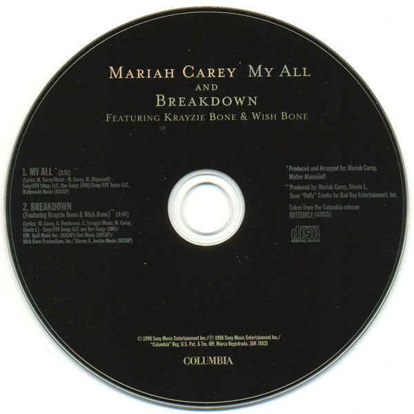 Mariah Carey : My All / Breakdown (CD, Single)