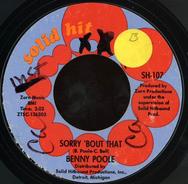 Benny Poole : Pearl, Baby Pearl (Latin Boo-Ga-Loo) (7", Styrene, Ter)