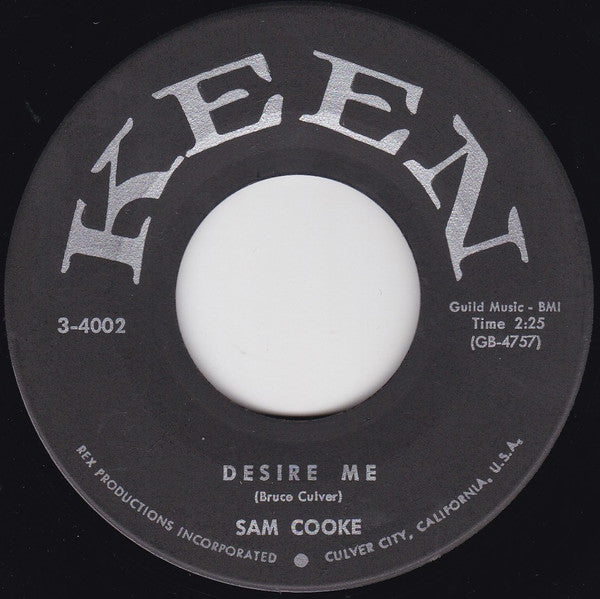 Sam Cooke : Desire Me / (I Love You) For Sentimental Reasons (7", Single, Scr)