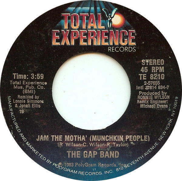 The Gap Band : Jam The Motha' (7", Styrene)