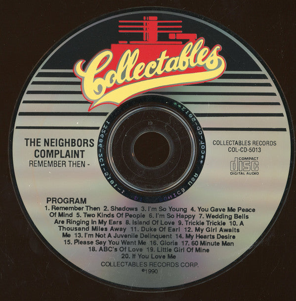 Neighbors Complaint : Remember Then (CD, Album)