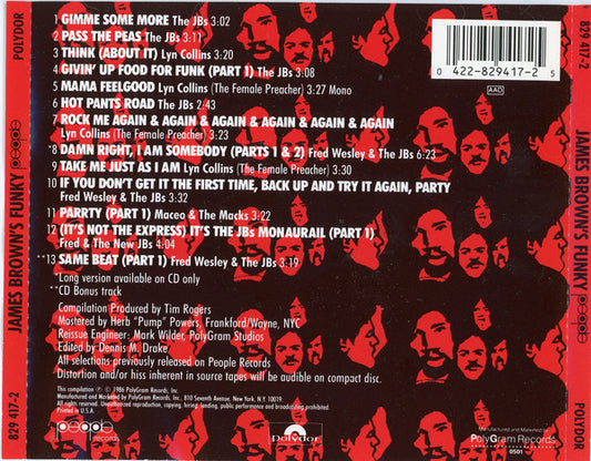 Various : James Brown's Funky People (CD, Comp, Mono)