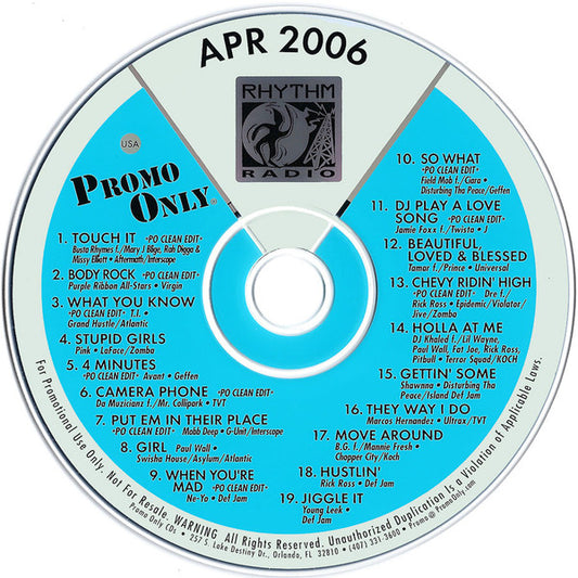 Various : Promo Only Rhythm Radio: April 2006 (CD, Comp, Promo)