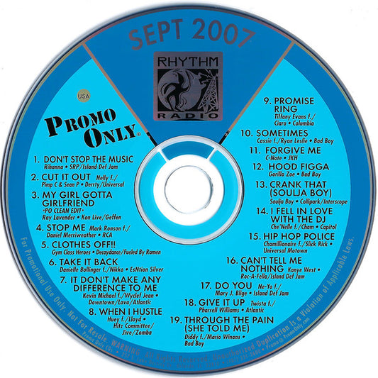 Various : Promo Only Rhythm Radio: September 2007 (CD, Comp, Promo)