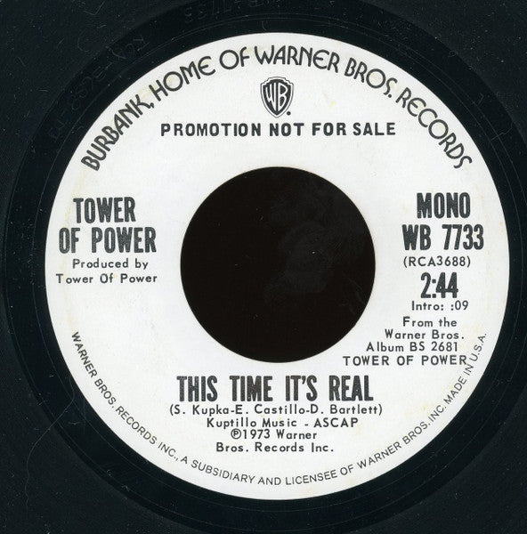Tower Of Power : This Time It's Real (7", Single, Promo)