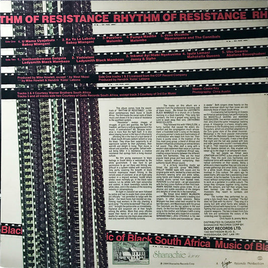 Various : Rhythm Of Resistance - Music Of Black South Africa (LP, Comp)