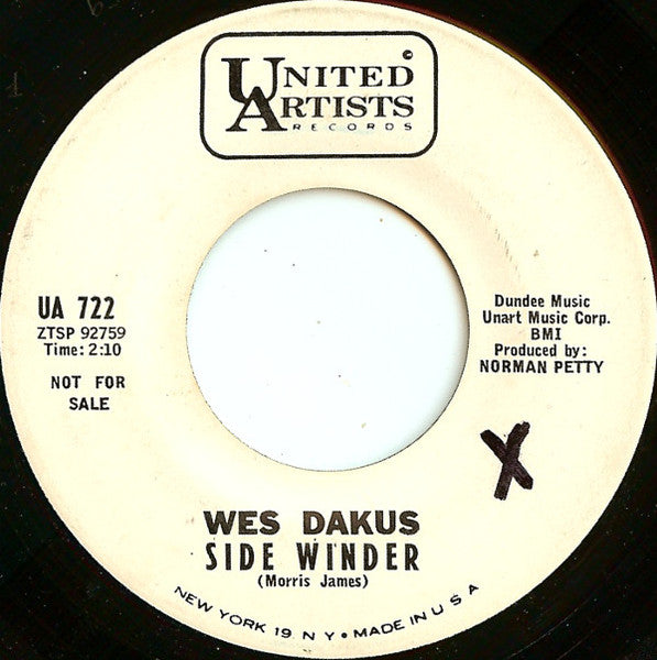Wes Dakus : Pedro's Pad (7", Mono, Promo)