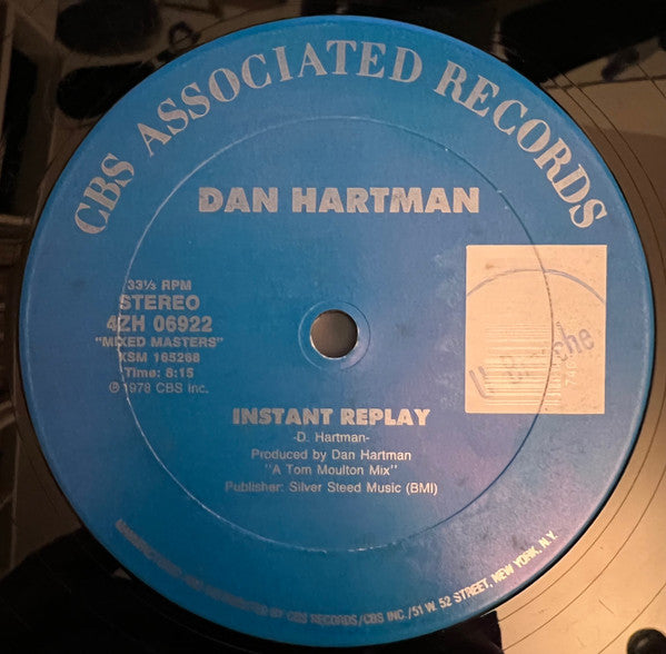 Dan Hartman : Instant Replay / Vertigo/Relight My Fire (12")