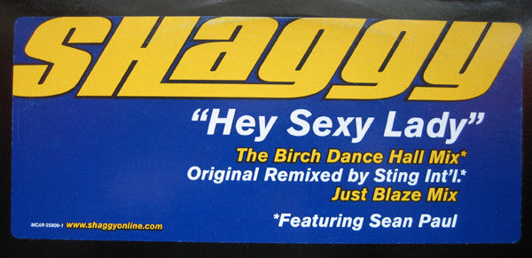 Shaggy : Hey Sexy Lady (12", Promo)