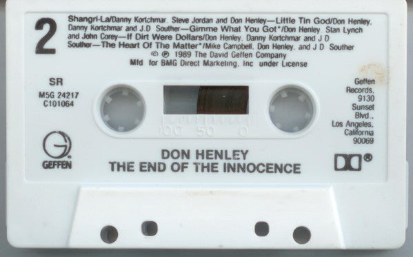 Don Henley : The End Of The Innocence (Cass, Album, Club, SR,)